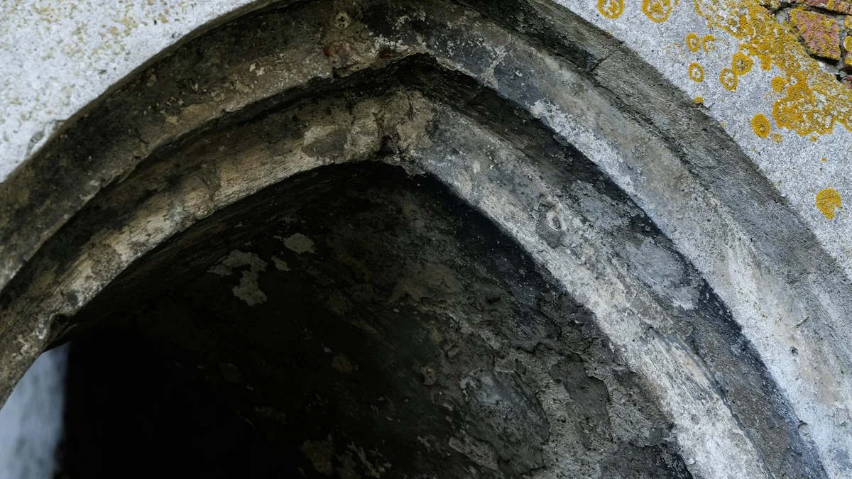 A weathered stone archway stained with moss above a dark arched passage. — a The Obsidian Key guide to Conspiracy or Pattern: Reading Hidden Things Soberly.