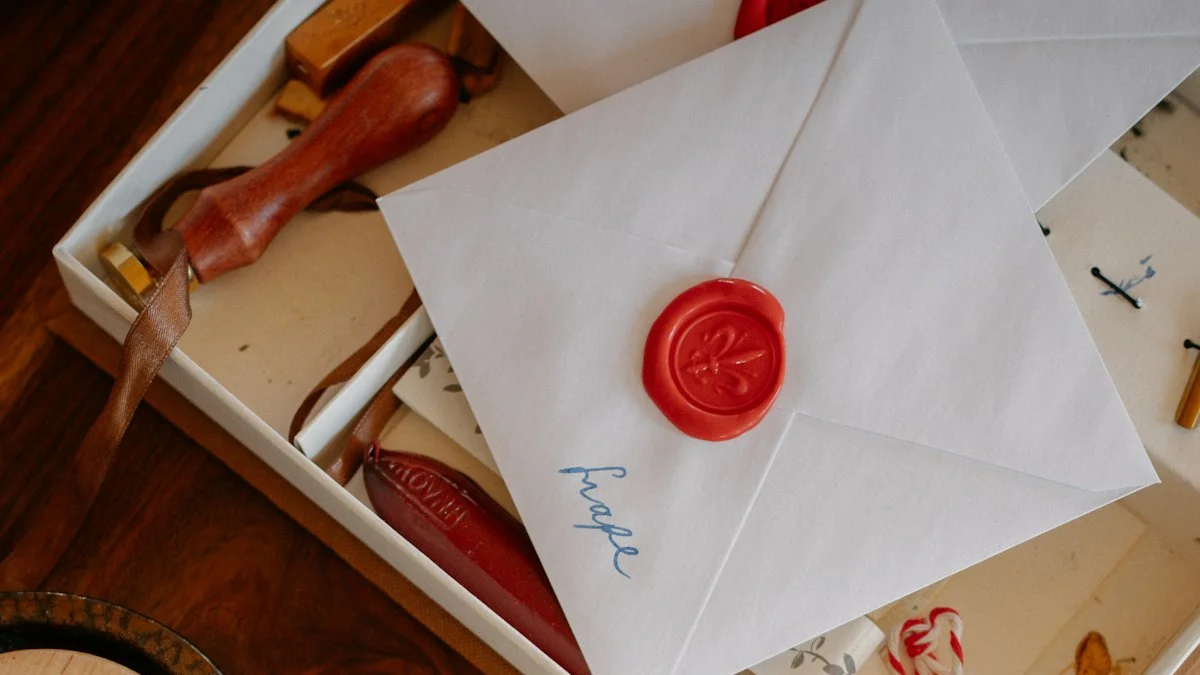A red wax seal closes a white envelope beside a quill pen and sealing-wax kit on a wooden desk. — a The Obsidian Key guide to Inside the Daily Protocol Chapter of the Obsidian Key.