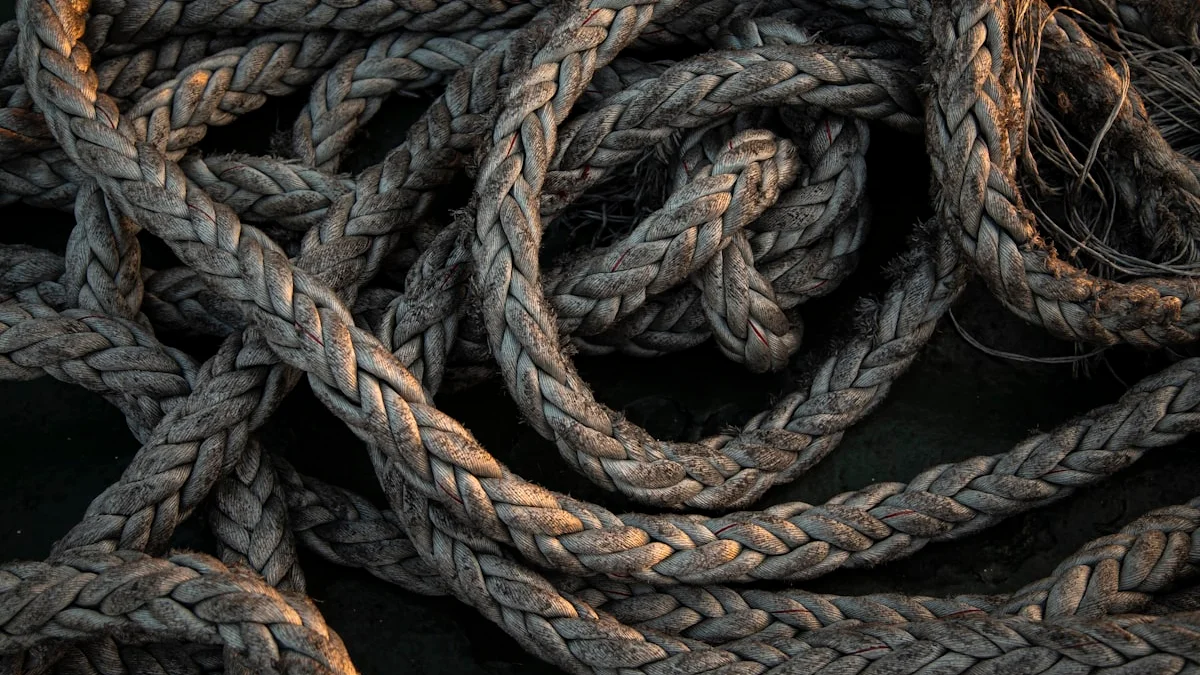 A thick braided rope coiled and knotted in warm golden light. — a The Obsidian Key guide to Loops: The Repeating Scripts Defined.