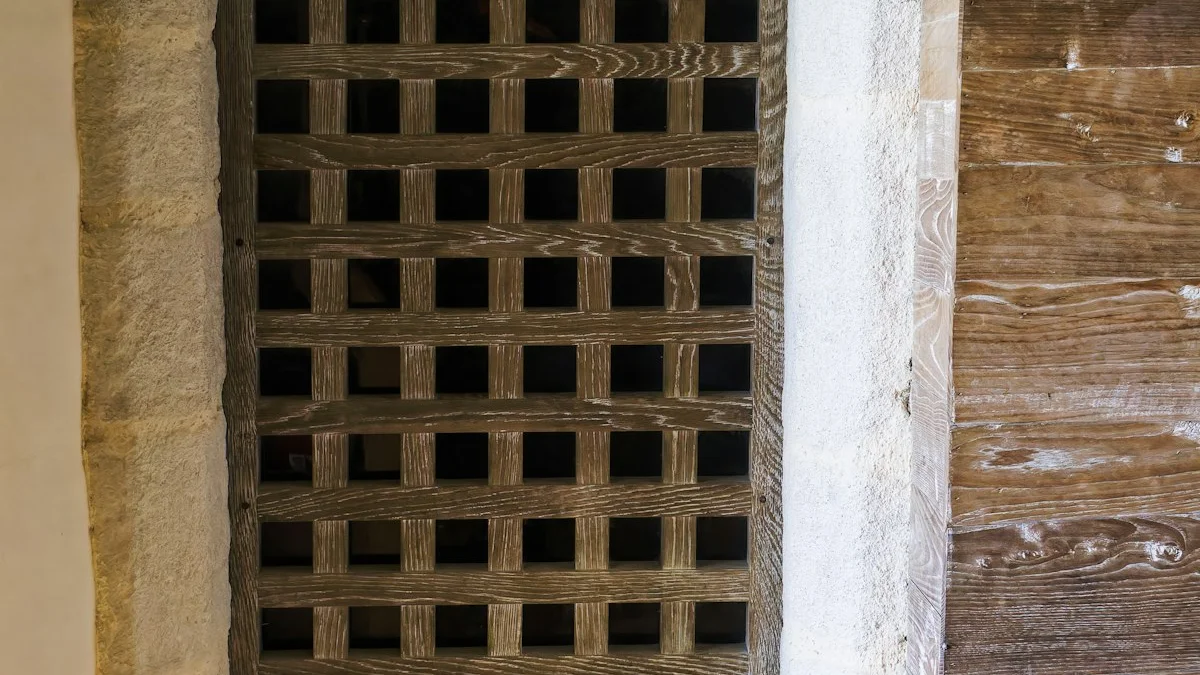 A wooden lattice gate set into a pale stone wall closes off the view behind its grid. — a The Obsidian Key guide to When a Partner Does Not Change With You.