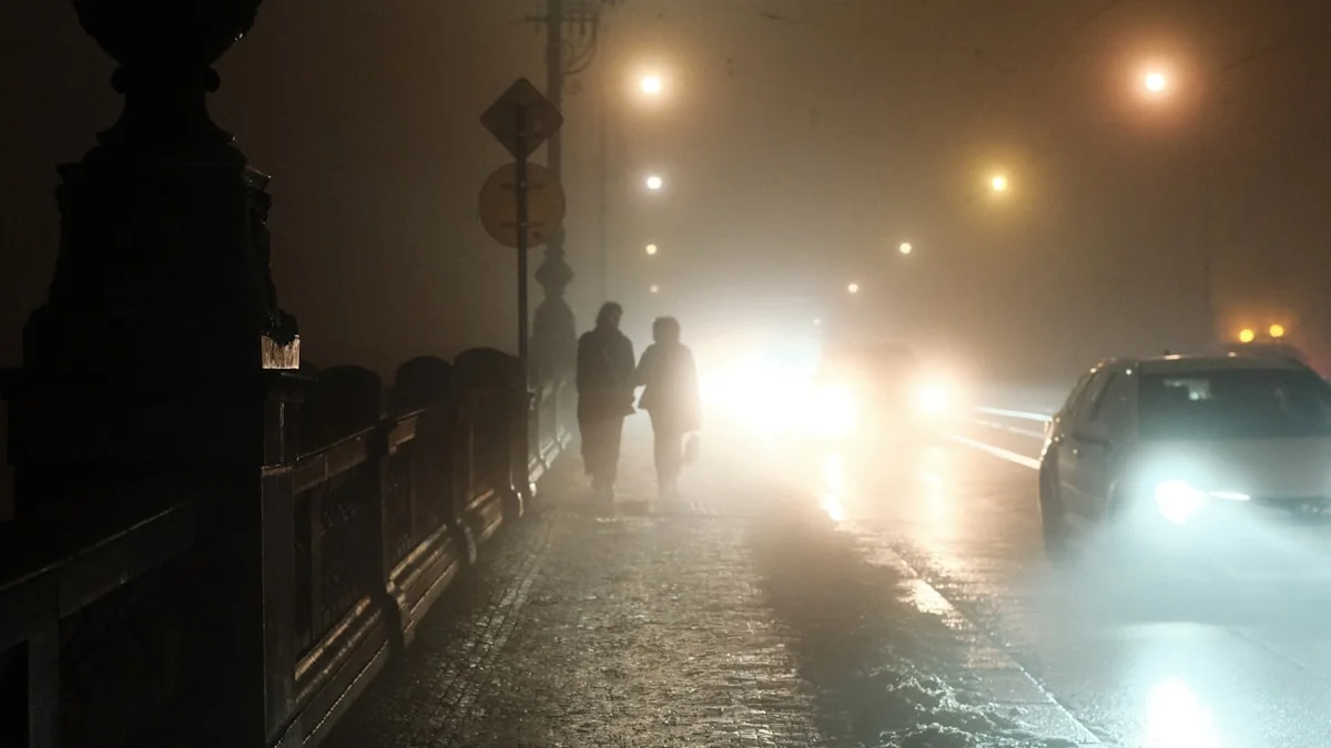 Two figures walk away along a foggy lamplit embankment at night. — a The Obsidian Key guide to People Parasites: Subscribers Farmers Borrowed Urgency.
