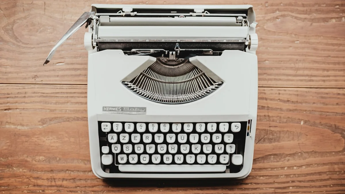 A vintage typewriter rests on a warm wooden table. — a The Obsidian Key guide to Rehearse the Rite Before You Need It.