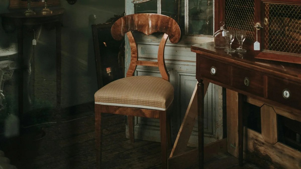 An antique chair and wooden desk rest in a dim room of aged furniture. — a The Obsidian Key guide to Self-Concept Change: How Long a State Takes to Hold.