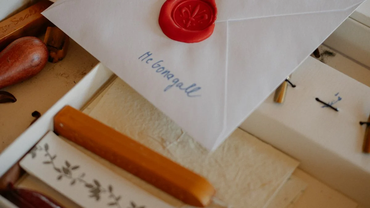 A sealed envelope with a red wax seal rests on a writing desk beside calligraphy supplies. — a The Obsidian Key guide to The 24 Hour Rule: Never Decide From Disturbance.