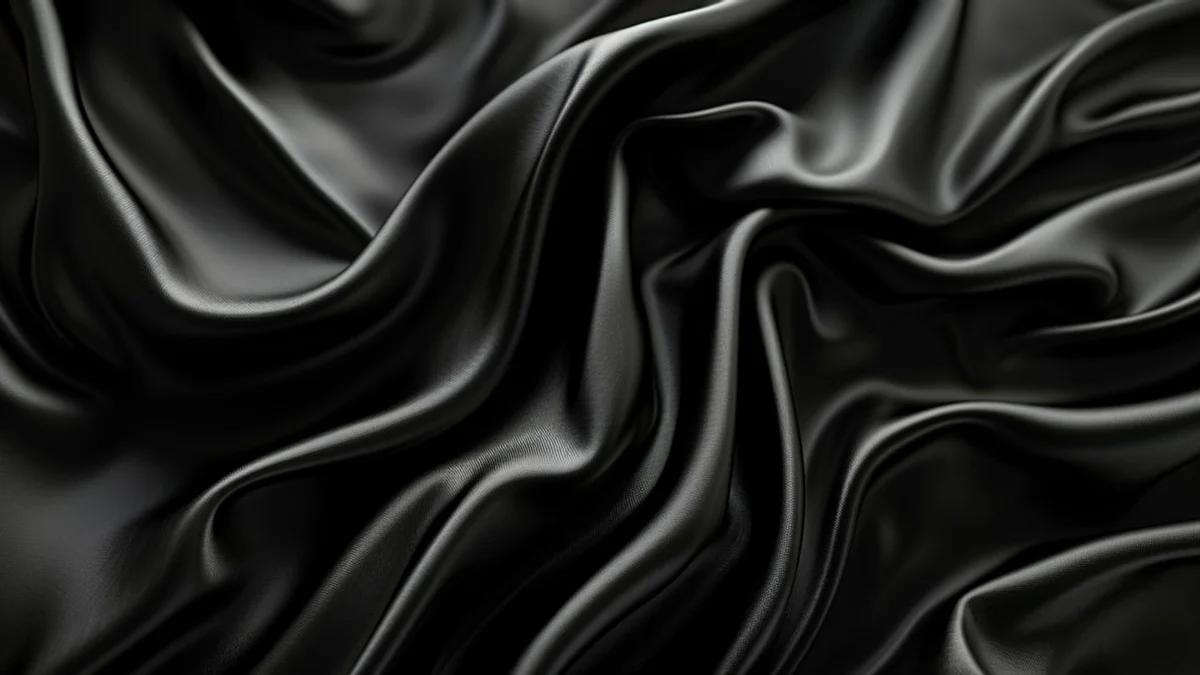 Heavy black silk fabric folds in deep waves across the frame like a drawn curtain. — a The Obsidian Key guide to The Veil Explained: The Training That Hides the Machinery.